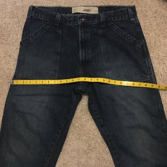 GAP 1969 100% Cotton Blue Army Jeans 36 X 32 Unisex - Picture 13 of 16